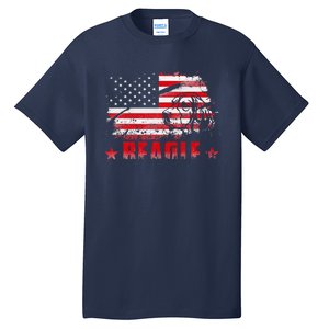 Funny Beagle American Flag Dog Dad Dog Mom Tall T-Shirt