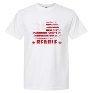 Funny Beagle American Flag Dog Dad Dog Mom Garment-Dyed Heavyweight T-Shirt