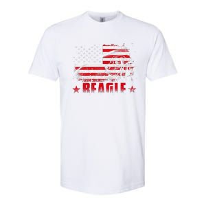 Funny Beagle American Flag Dog Dad Dog Mom Softstyle CVC T-Shirt