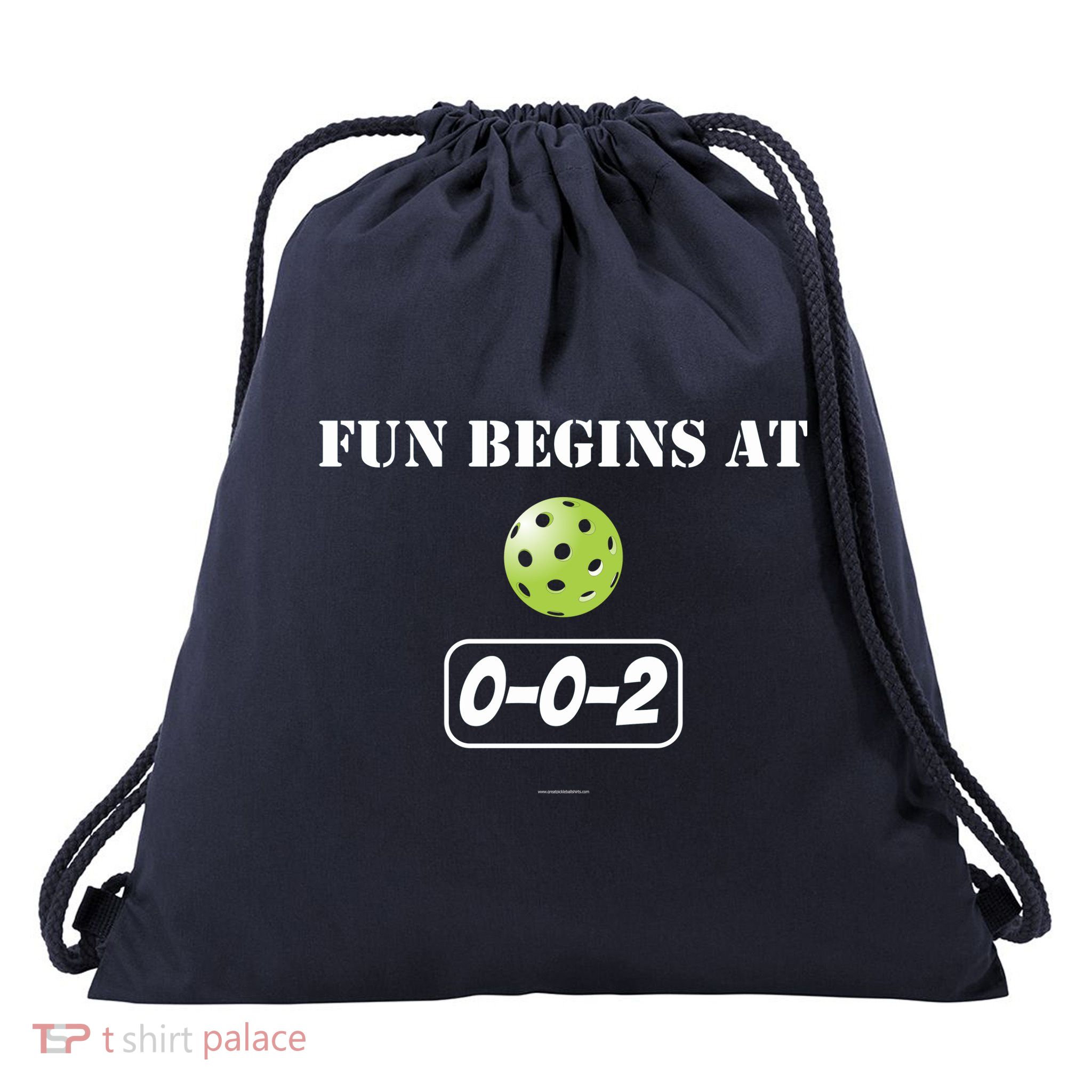 Fun Begins At 002 Drawstring Bag