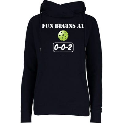 Fun Begins At 002 Womens Funnel Neck Pullover Hood