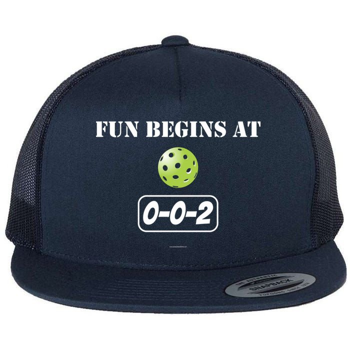 Fun Begins At 002 Flat Bill Trucker Hat