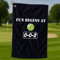 Fun Begins At 002 Golf Towel