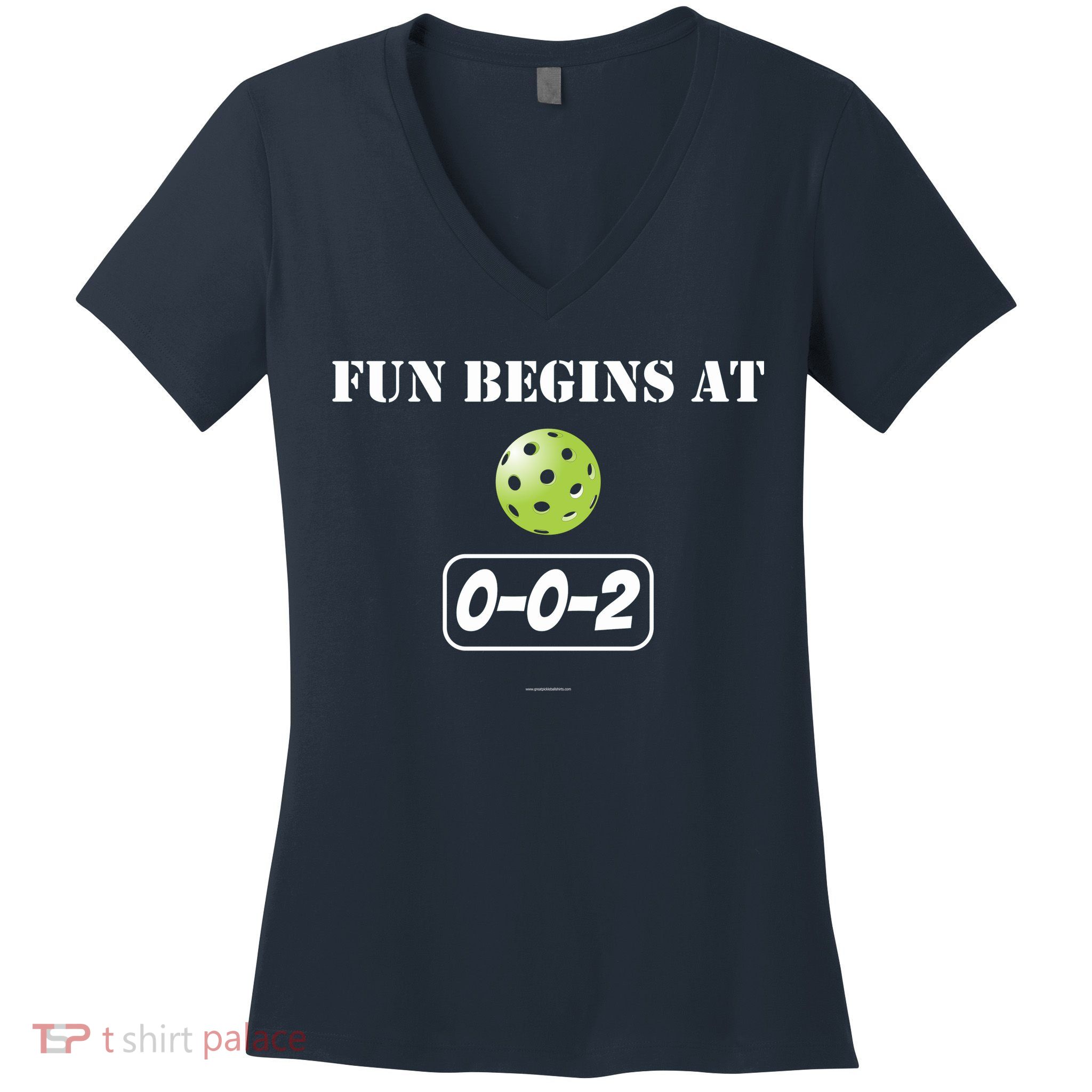 Fun Begins At 002 Women's V-Neck T-Shirt