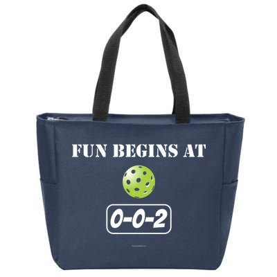 Fun Begins At 002 Zip Tote Bag