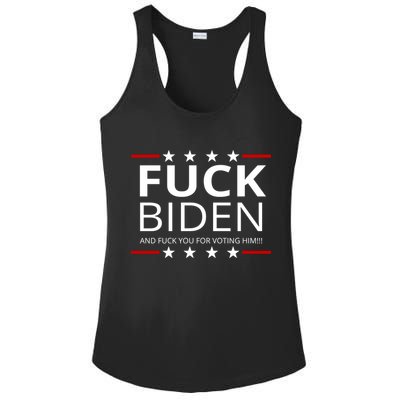 F!ck Biden And F*ck You For Voting Him Ladies PosiCharge Competitor Racerback Tank