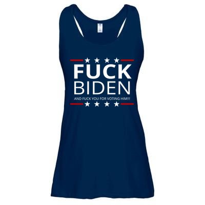 F!ck Biden And F*ck You For Voting Him Ladies Essential Flowy Tank