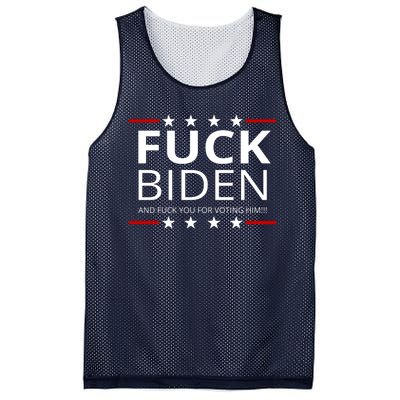 F!ck Biden And F*ck You For Voting Him Mesh Reversible Basketball Jersey Tank