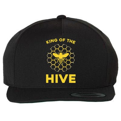 Funny Beekeeper Art For Dad Bee Hive Honey Beekeeping Wool Snapback Cap