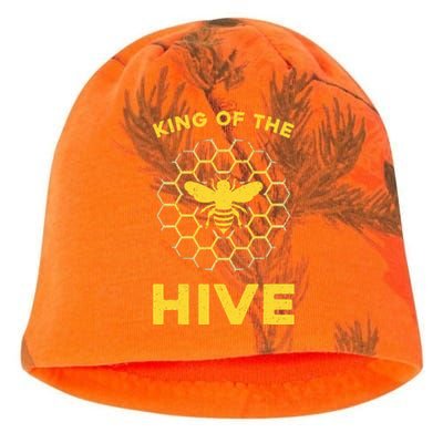 Funny Beekeeper Art For Dad Bee Hive Honey Beekeeping Kati - Camo Knit Beanie