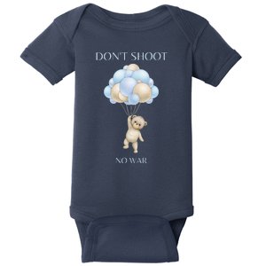 Funny Balloon Anti War Peace Fake News Baby Bodysuit