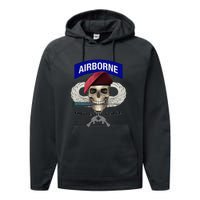 Fort Benning Army Base Airborne Training Columbus Performance Fleece Hoodie