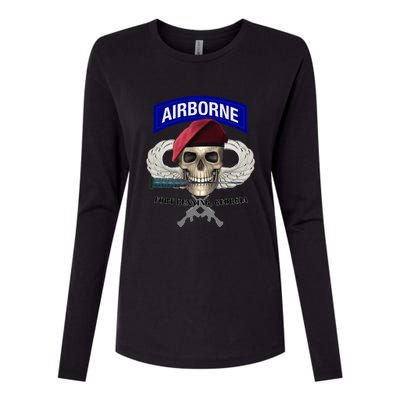 Fort Benning Army Base Airborne Training Columbus Womens Cotton Relaxed Long Sleeve T-Shirt