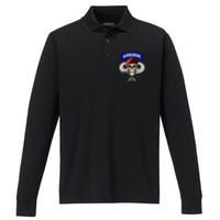 Fort Benning Army Base Airborne Training Columbus Performance Long Sleeve Polo