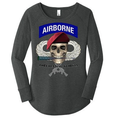 Fort Benning Army Base Airborne Training Columbus Women's Perfect Tri Tunic Long Sleeve Shirt