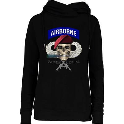 Fort Benning Army Base Airborne Training Columbus Womens Funnel Neck Pullover Hood