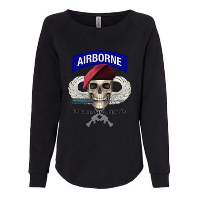 Fort Benning Army Base Airborne Training Columbus Womens California Wash Sweatshirt