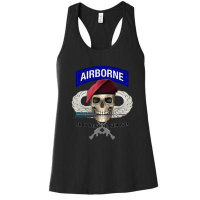 Fort Benning Army Base Airborne Training Columbus Women's Racerback Tank