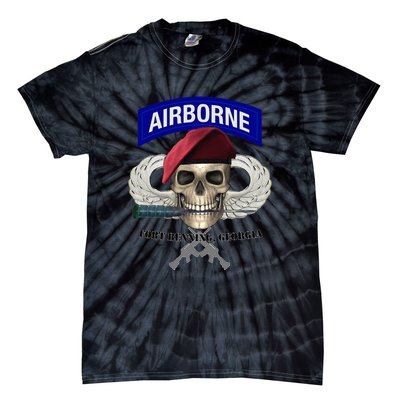 Fort Benning Army Base Airborne Training Columbus Tie-Dye T-Shirt