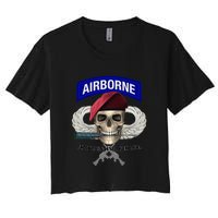 Fort Benning Army Base Airborne Training Columbus Women's Crop Top Tee