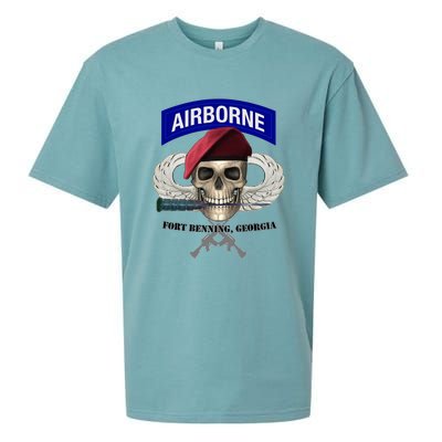 Fort Benning Army Base Airborne Training Columbus Sueded Cloud Jersey T-Shirt