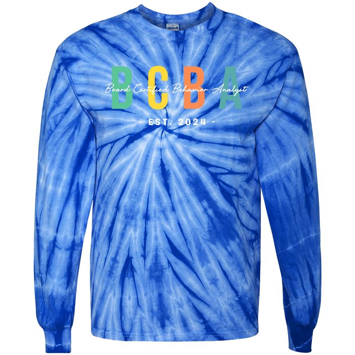 Future Behavior Analyst Bcba In Progress Training Est. 2024 Tie-Dye Long Sleeve Shirt