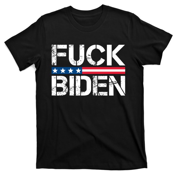 Fuck Biden American Flag Funny Anti Biden Fuck Joe Biden T-Shirt