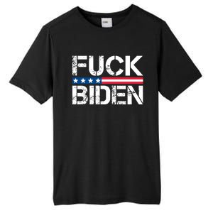 Fuck Biden American Flag Funny Anti Biden Fuck Joe Biden Tall Fusion ChromaSoft Performance T-Shirt