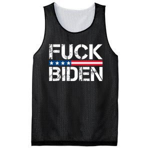 Fuck Biden American Flag Funny Anti Biden Fuck Joe Biden Mesh Reversible Basketball Jersey Tank