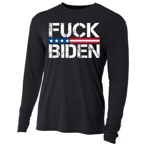 Fuck Biden American Flag Funny Anti Biden Fuck Joe Biden Cooling Performance Long Sleeve Crew