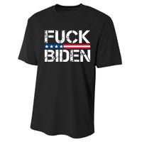 Fuck Biden American Flag Funny Anti Biden Fuck Joe Biden Performance Sprint T-Shirt