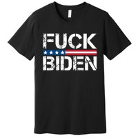 Fuck Biden American Flag Funny Anti Biden Fuck Joe Biden Premium T-Shirt