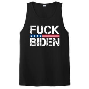 Fuck Biden American Flag Funny Anti Biden Fuck Joe Biden PosiCharge Competitor Tank