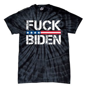 Fuck Biden American Flag Funny Anti Biden Fuck Joe Biden Tie-Dye T-Shirt