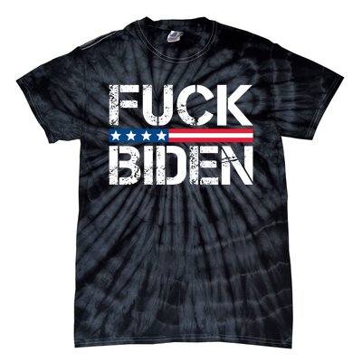 Fuck Biden American Flag Funny Anti Biden Fuck Joe Biden Tie-Dye T-Shirt