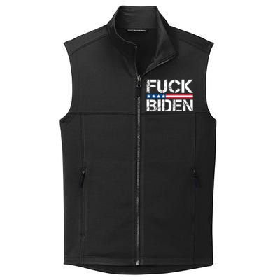 Fuck Biden American Flag Funny Anti Biden Fuck Joe Biden Collective Smooth Fleece Vest