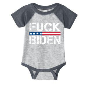 Fuck Biden American Flag Funny Anti Biden Fuck Joe Biden Infant Baby Jersey Bodysuit