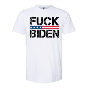 Fuck Biden American Flag Funny Anti Biden Fuck Joe Biden Softstyle CVC T-Shirt