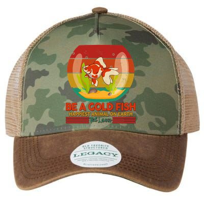Funny Be A Gold Fish Happiest Animal On Earth Ted Lasso Legacy Tie Dye Trucker Hat