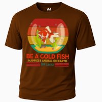 Funny Be A Gold Fish Happiest Animal On Earth Ted Lasso Cooling Performance Crew T-Shirt
