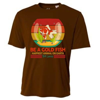 Funny Be A Gold Fish Happiest Animal On Earth Ted Lasso Cooling Performance Crew T-Shirt