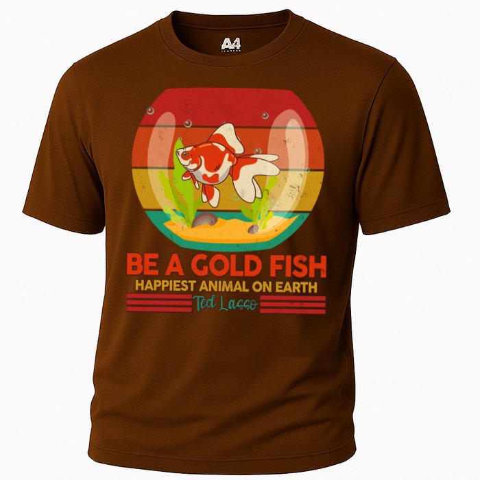 Funny Be A Gold Fish Happiest Animal On Earth Ted Lasso Cooling Performance Crew T-Shirt