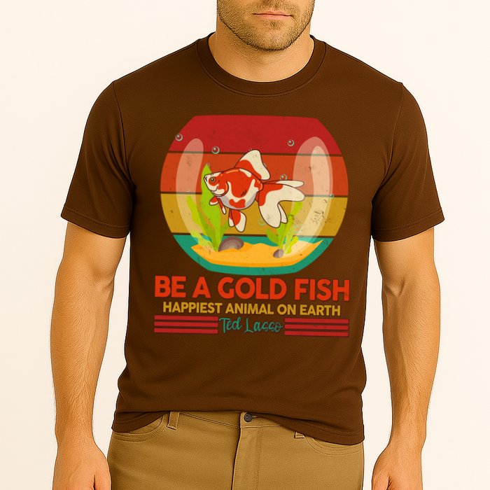 Funny Be A Gold Fish Happiest Animal On Earth Ted Lasso Cooling Performance Crew T-Shirt