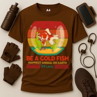 Funny Be A Gold Fish Happiest Animal On Earth Ted Lasso Cooling Performance Crew T-Shirt