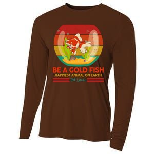 Funny Be A Gold Fish Happiest Animal On Earth Ted Lasso Cooling Performance Long Sleeve Crew