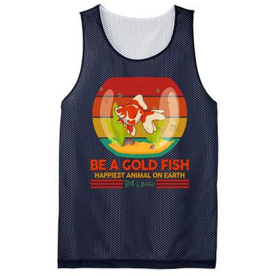 Funny Be A Gold Fish Happiest Animal On Earth Ted Lasso Mesh Reversible Basketball Jersey Tank