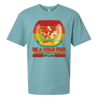 Funny Be A Gold Fish Happiest Animal On Earth Ted Lasso Sueded Cloud Jersey T-Shirt