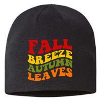 Fall Breeze Autumn Leaves Retro Sustainable Beanie