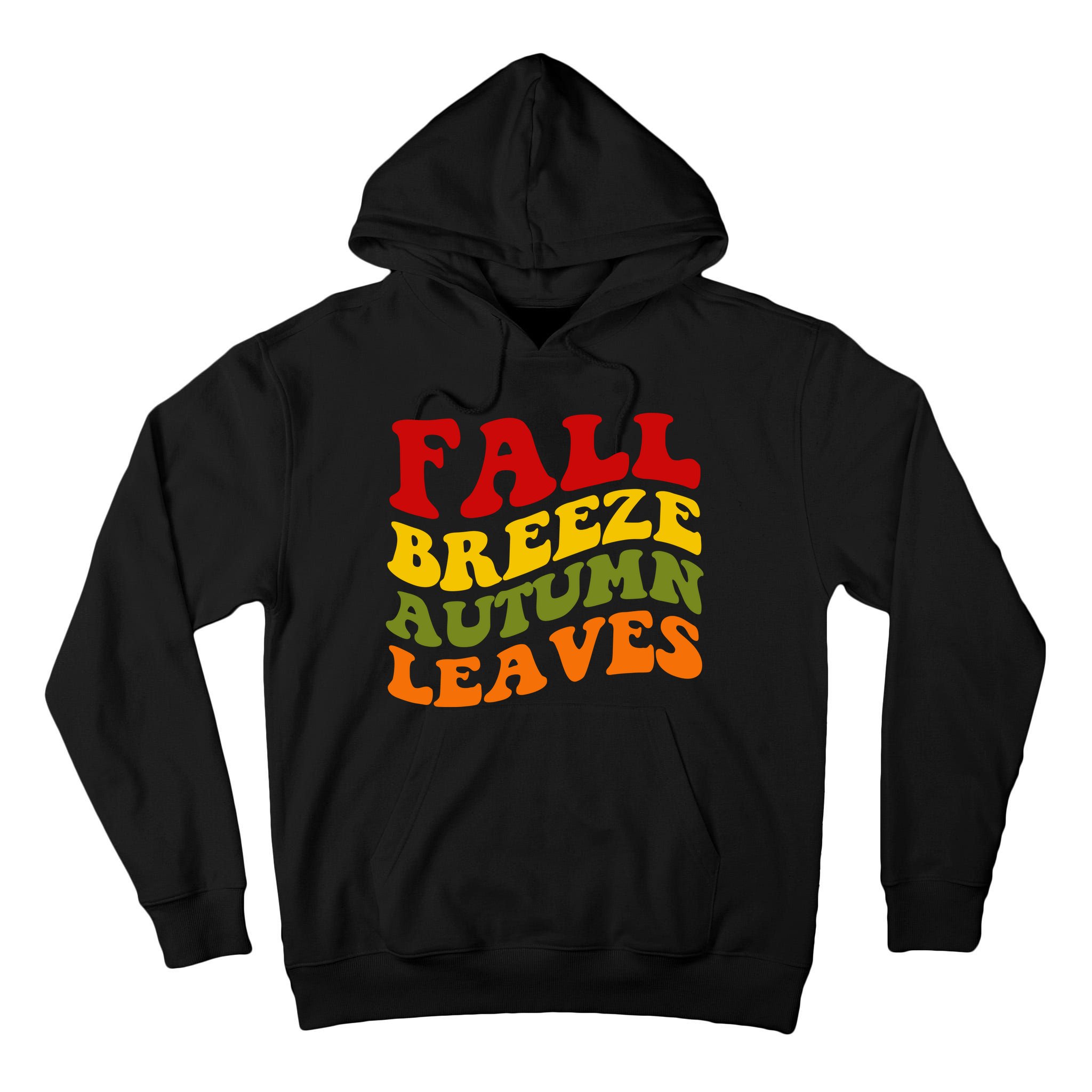Fall Breeze Autumn Leaves Retro Tall Hoodie