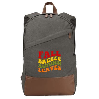 Fall Breeze Autumn Leaves Retro Cotton Canvas Backpack
